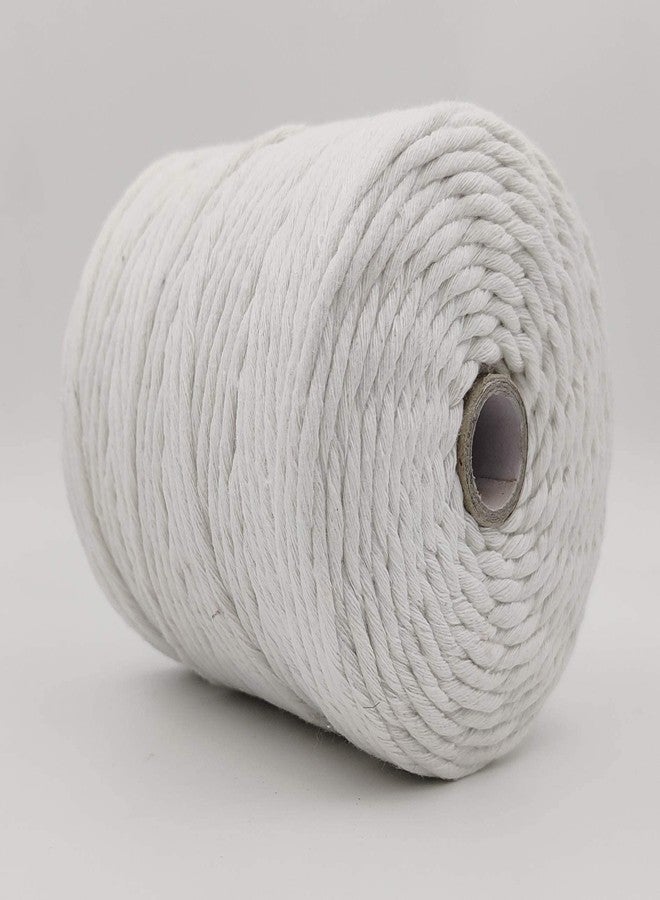 BOBBINY | Single Strand Cotton Macrame Cord Thread Rope for Crafts, Macrame DIY and Other Projects | White | 4mm, 20 Meter - Image 3